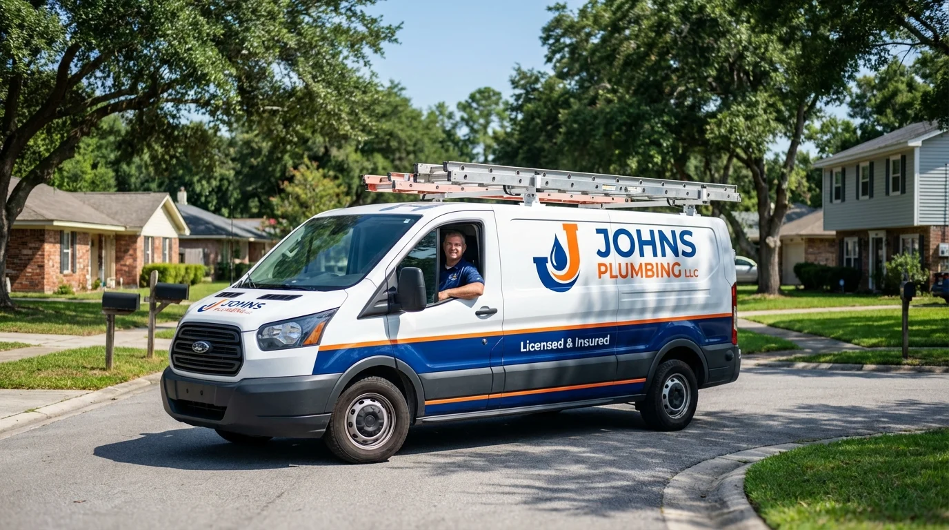 Johns Plumbing LLC service van in Pine Grove Mills, PA